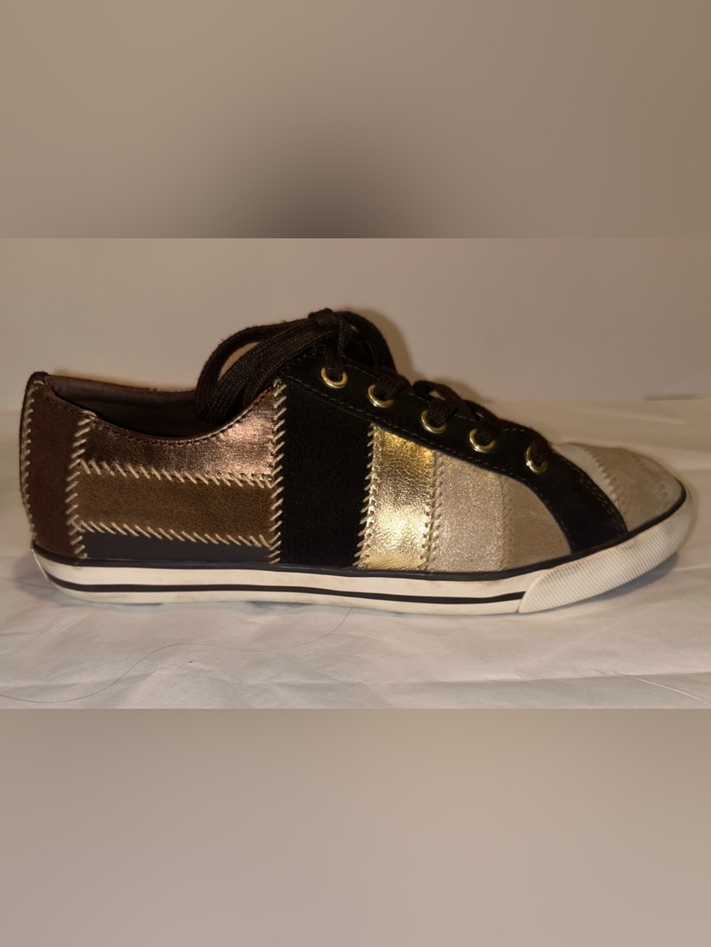 Coach Tamra Leather and Suede Sneakers
